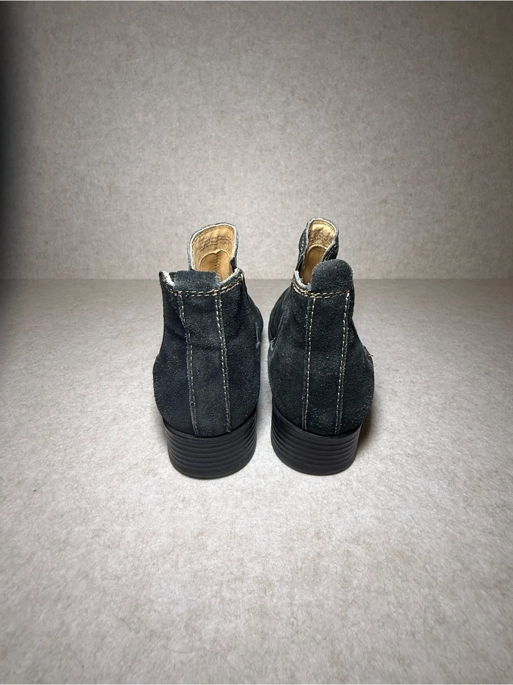 Montana Artisan Crafted Black Leather Suede Ankle Boots Booties Size 7 1/2 M